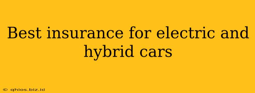 Best insurance for electric and hybrid cars