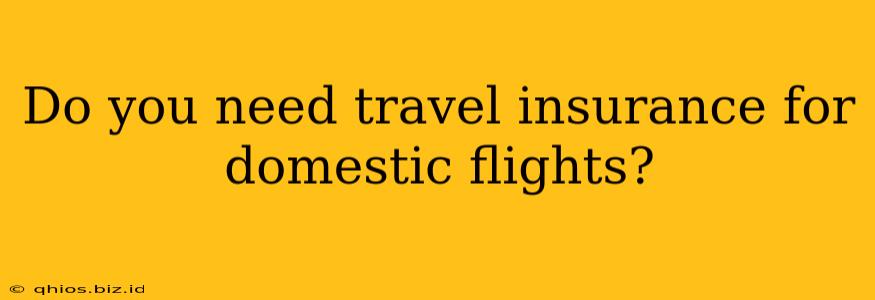 Do you need travel insurance for domestic flights?