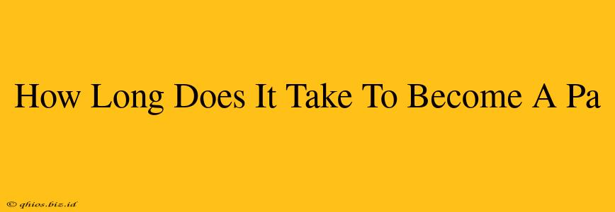 How Long Does It Take To Become A Pa