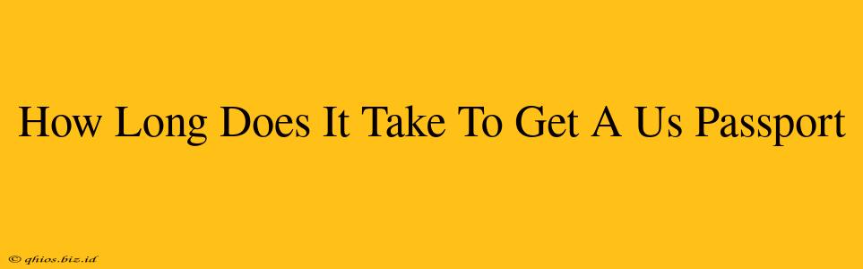How Long Does It Take To Get A Us Passport