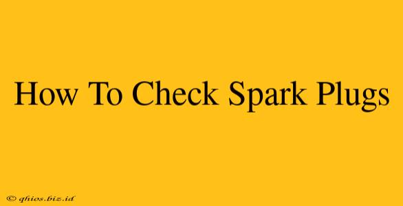 How To Check Spark Plugs