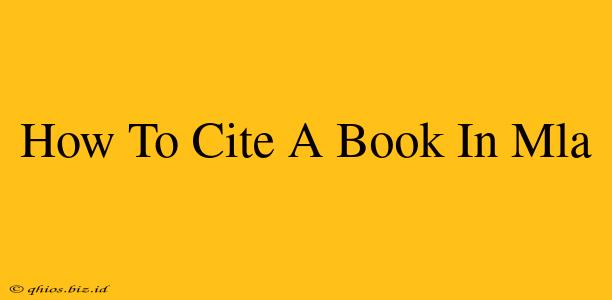 How To Cite A Book In Mla