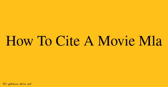 How To Cite A Movie Mla