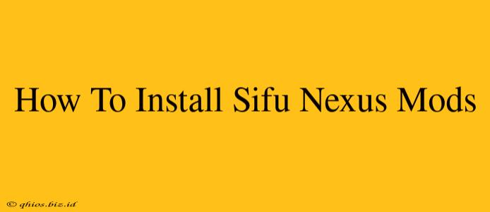 How To Install Sifu Nexus Mods