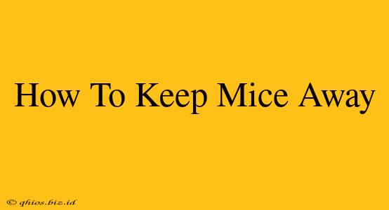 How To Keep Mice Away