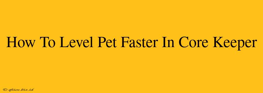 How To Level Pet Faster In Core Keeper