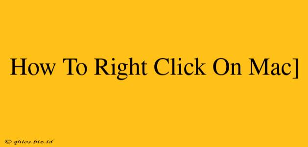 How To Right Click On Mac]