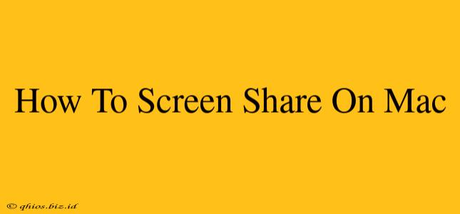 How To Screen Share On Mac