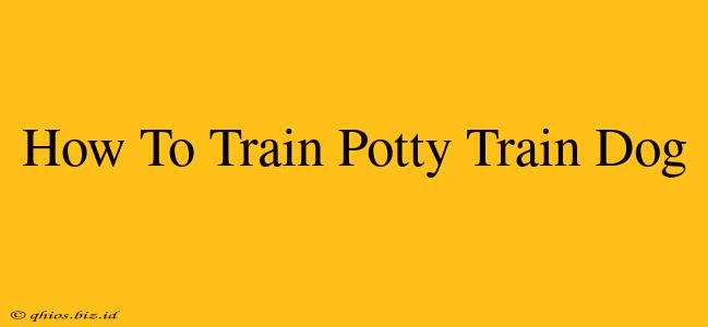 How To Train Potty Train Dog